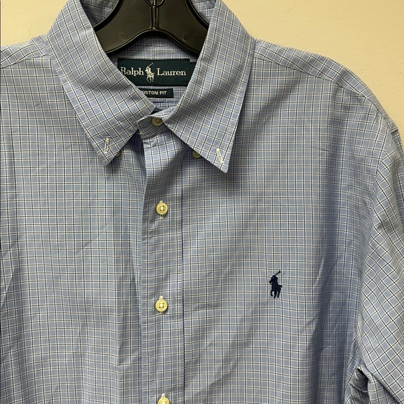 Men’s Ralph Lauren light blue button down long sleeve dress shirt Large - Picture 2 of 4